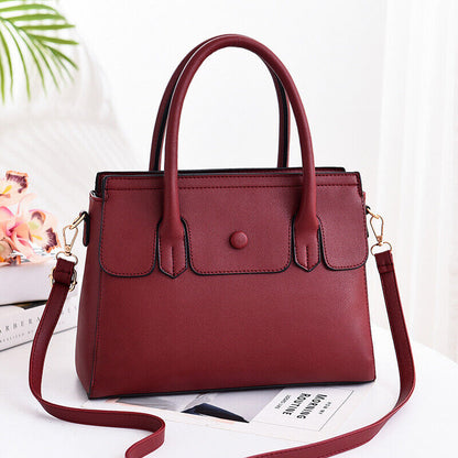 2023 Womens PU Leather Handbags Shoulder Messenger Tote Travel Crossbody Bag