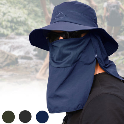 Wide Brim Sun Hat Breathable Bucket Cap Summer Fishing UV Protection Men Women