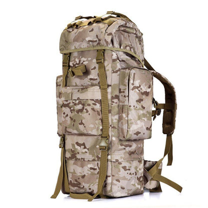 Tactical Black Backpack 70L Climbing Backpacks Oxford Traveling Bags 70*30*23 CM