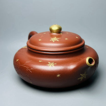Chinese Yixing Zisha Clay Teapot Plum blossom Pot Zhou Guojun 350ml
