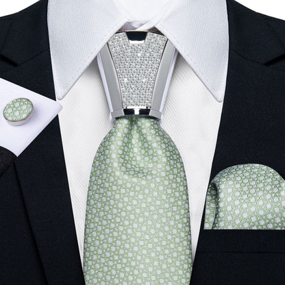 Men Necktie 3Pcs Luxury Striped Ties Cufflinks Pocket Square Wedding Accessories