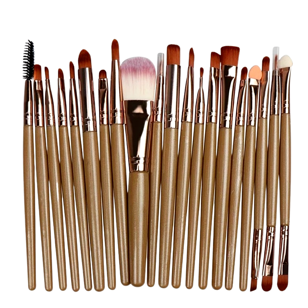 Set de Brochas y Pinceles para Maquillaje Profesional Set de 20 Piezas Kit US