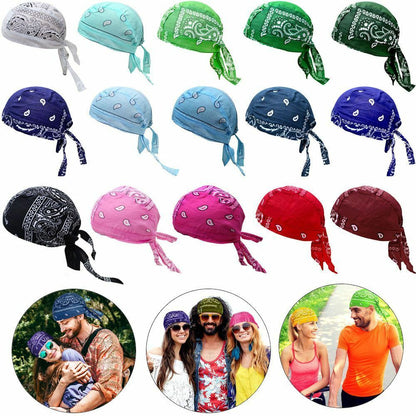 Quick Dry Cotton Hat Elastic Adjustable Cap Outdoor Sport Bandana Cycling Scarve