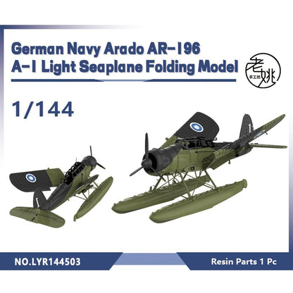 Yao's Studio LYR144503 1/144 Navy Arado AR-196 A-1 Light Seaplane Folding Model