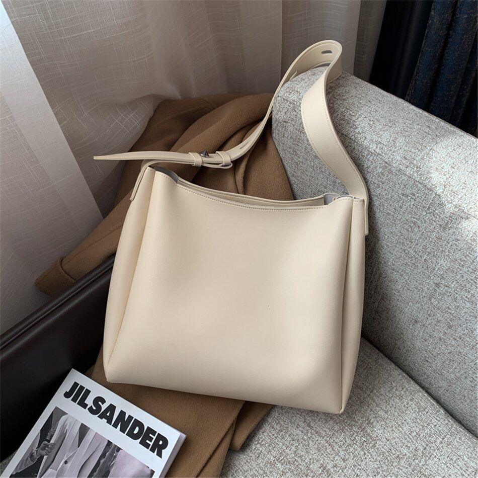 2 Sets Totes Bag PU Leather Shoulder Bags Women Female Travel Bag Lady Bag