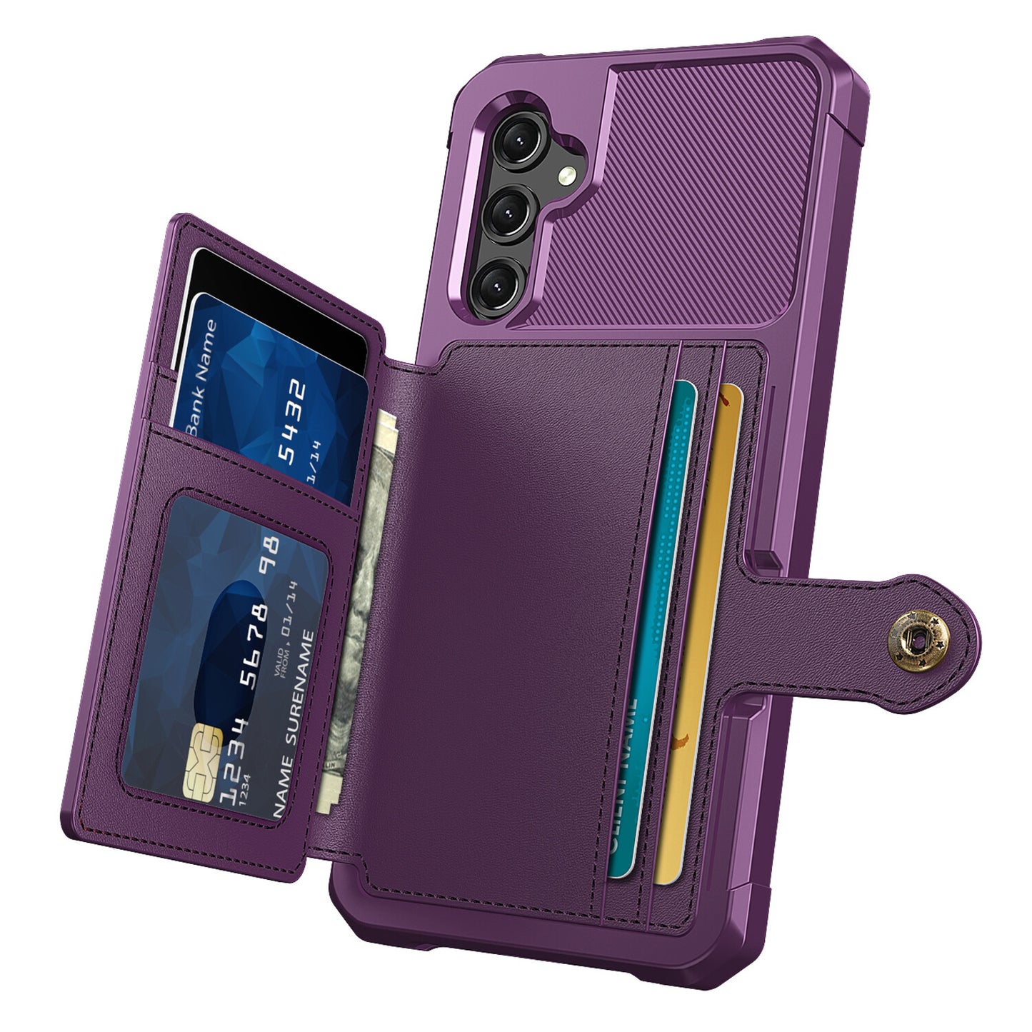 For Samsung Galaxy A16 A26 5G A36 A56 A55 A54 A35 A15 A14 Case with Card Holder