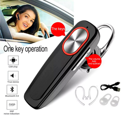 Wireless Bluetooth 5.0 Earpiece Headset Driving Trucker Earbuds Noise Cancelling