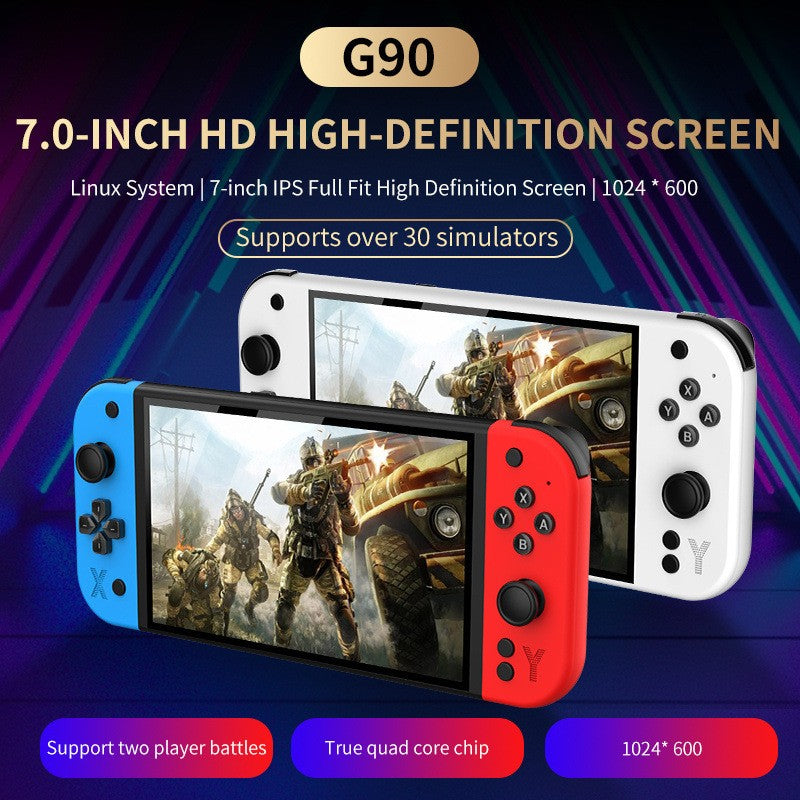 7-inch Full HD IPS Screen Linux Retro Handheld TV Video Game Console G90 64GB