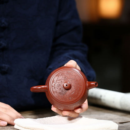 6.8oz Tea Pot Real Yixing Zisha Dahongpao Clay Handmade Pot Dragon Jinglan Pot