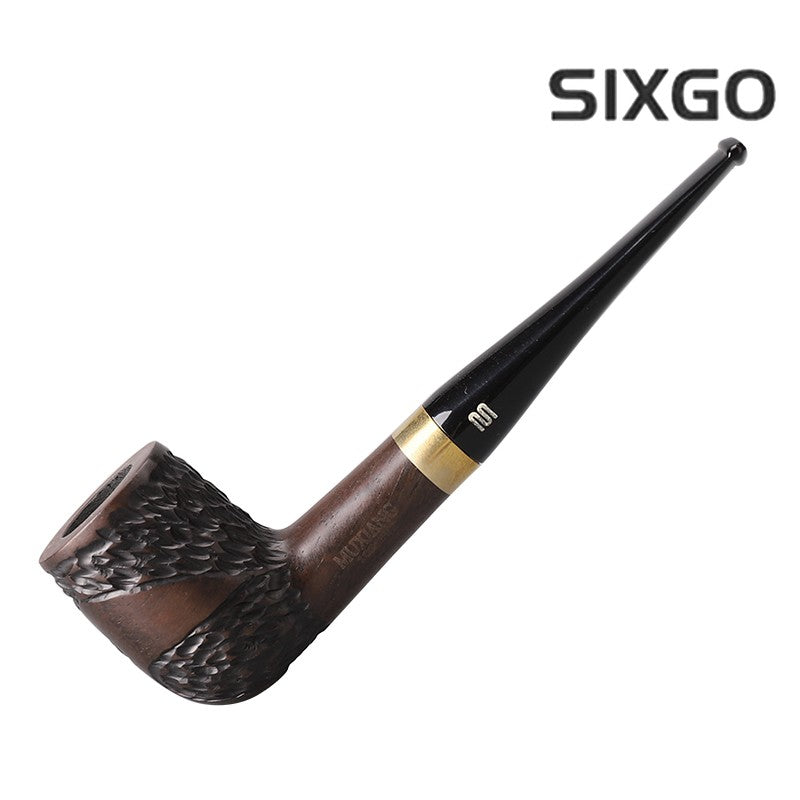Handmade Carved Ebony Wood Tobacco Pipe Decor Handheld Smoking Pipe