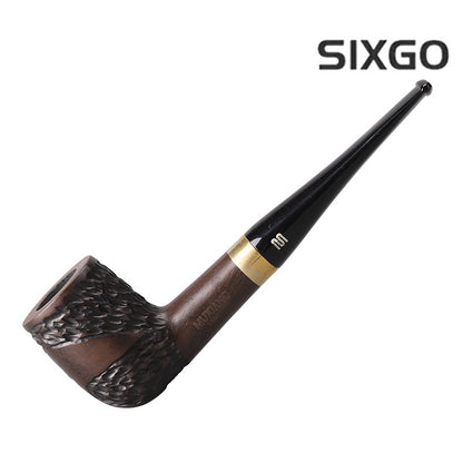 Handmade Carved Ebony Wood Tobacco Pipe Decor Handheld Smoking Pipe
