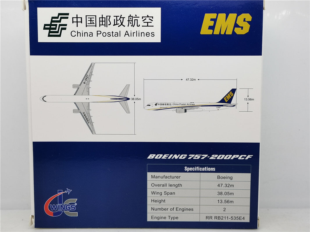 1:400 JC Wings China Postal Airlines B757-200 Airplane Diecast Aircraft Model
