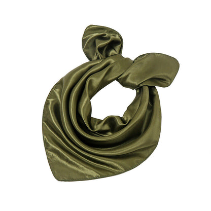 Silk Square Scarf 60cm Satin Neck Hair Tie Band Bag Ribbons Shawl Hijab 60*6