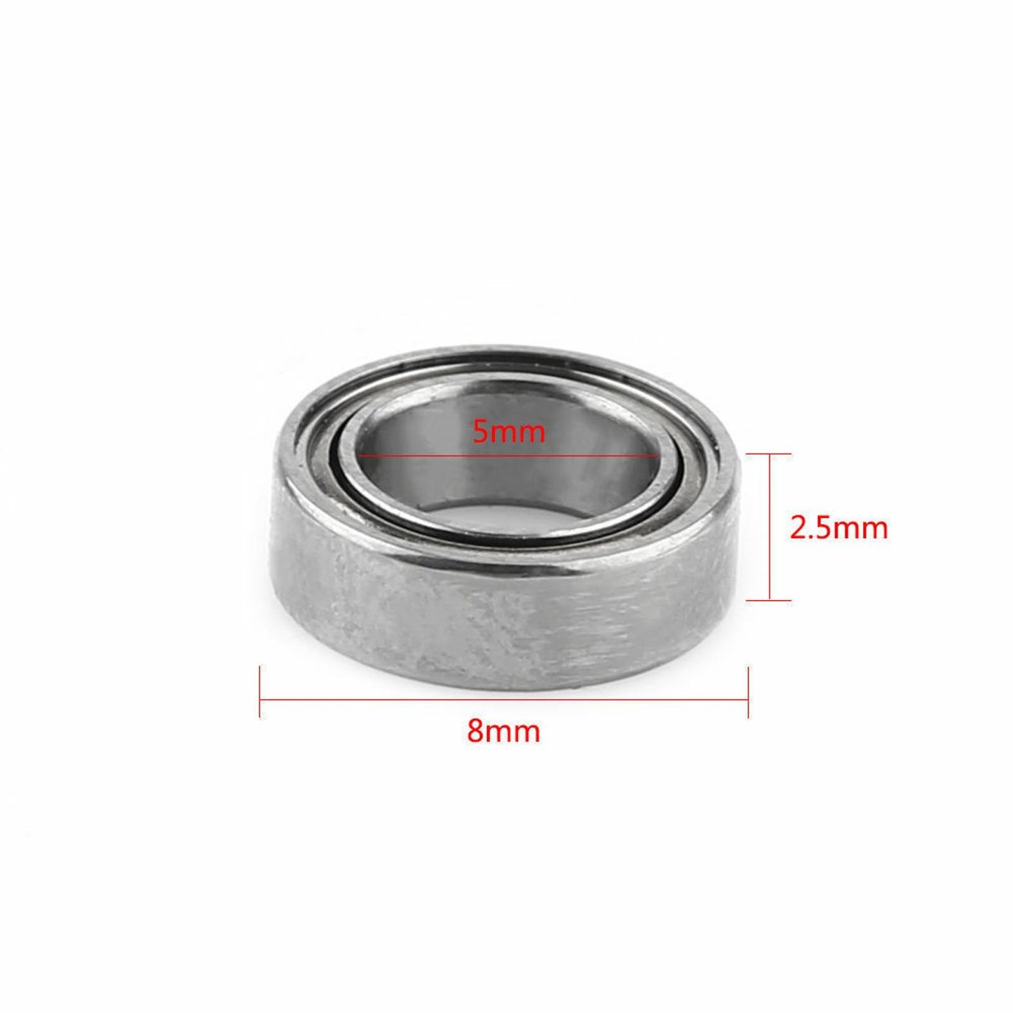 100 pcs 5x8x2.5 mm Metal Shielded Ball Bearing Bearings MR85ZZ 5*8*2.5 New