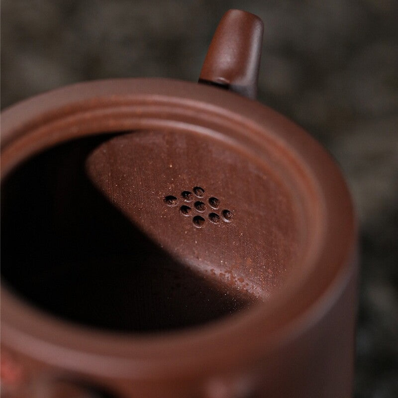 Full Handmade Teapot Collectible Purple Clay Original Ore Zisha Master Pot 170ml