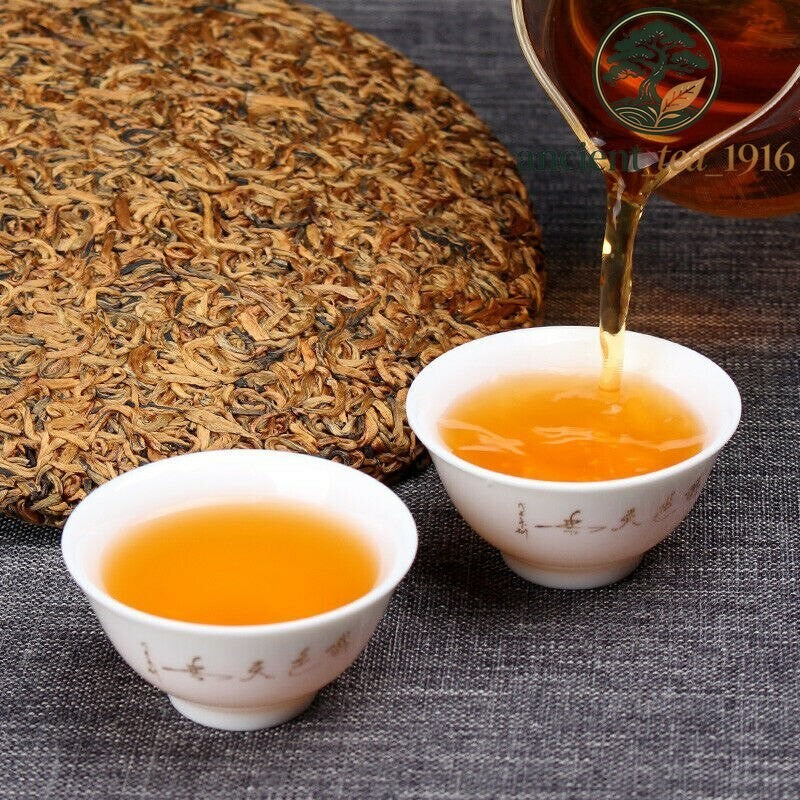 357g Nonpareil Yunnan Honey Flavor Golden Buds Dian Hong Black Tea Cake