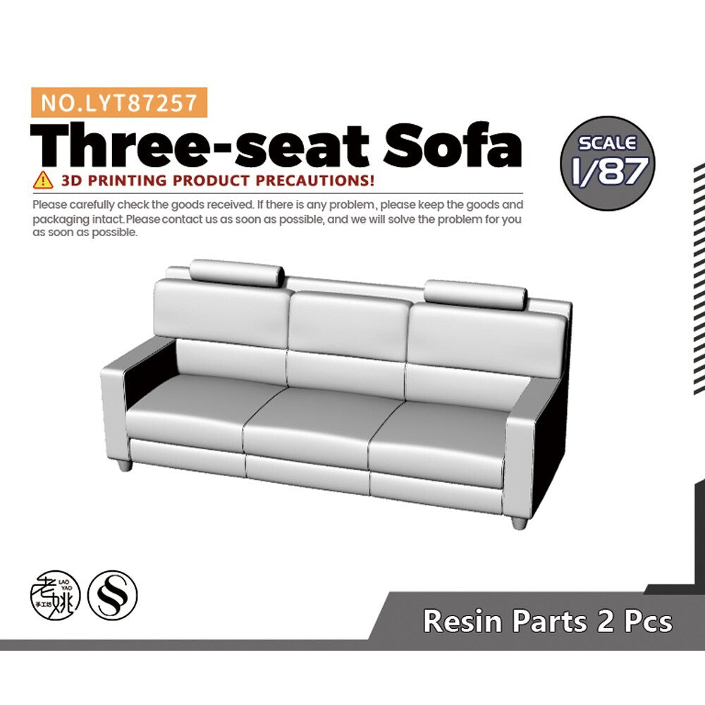 Yao's Studio LYT87257 1/87 Scene Model Three-seat Sofa