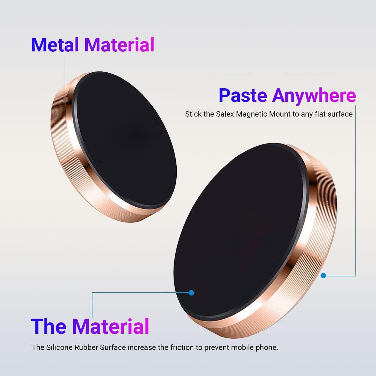 2-Pack Magnetic Universal Car Mount Holder For Cell Phone Samsung Galaxy iPhone