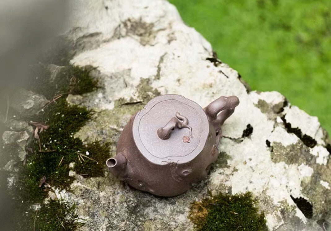 220cc chinese Yixing Handmade Zisha teapot TianQing ShuZhuang Gongfu Hu Tea Pot
