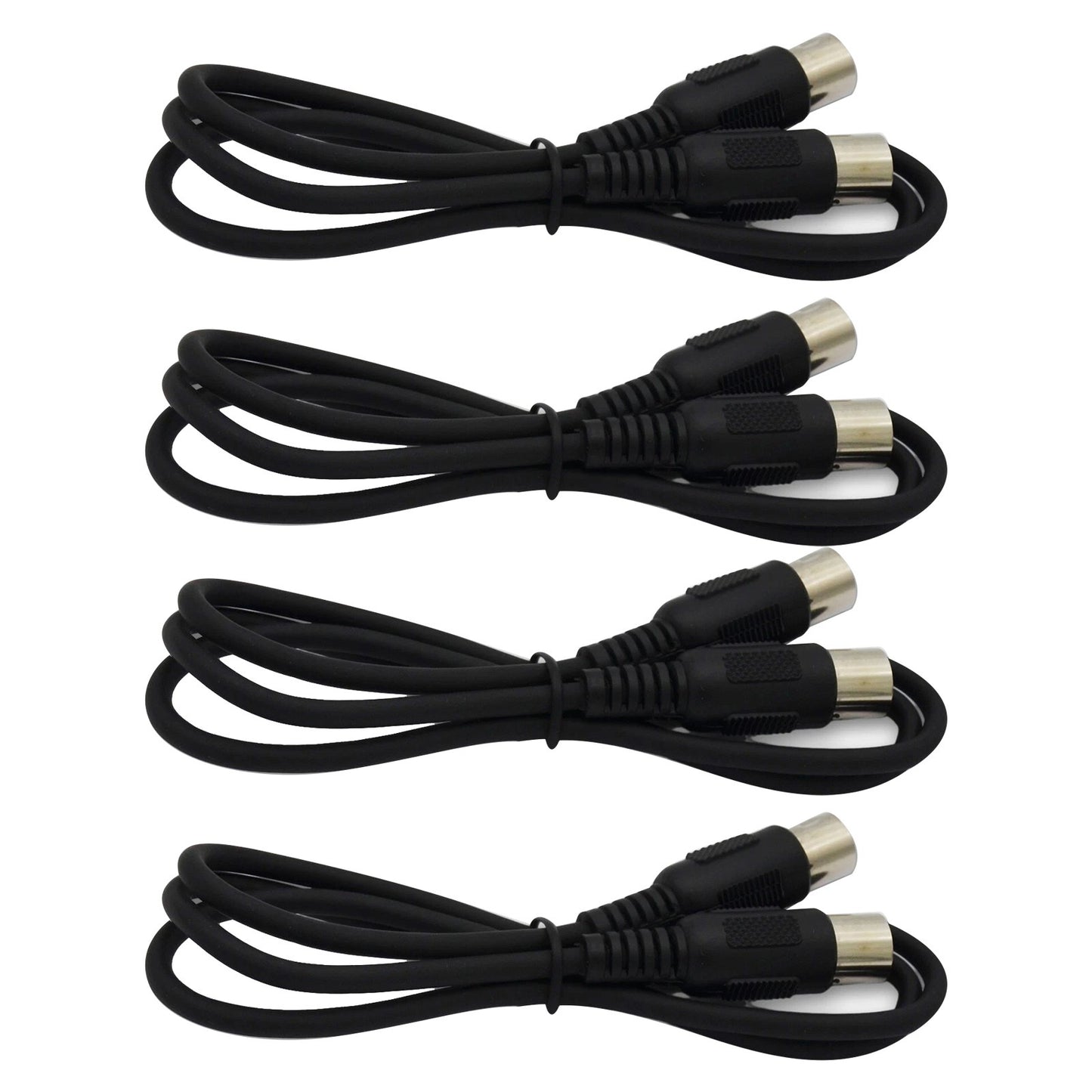 Stable Connection 4pcs MIDI 5-pin Male to Male Connecting Wire Plastic Shell