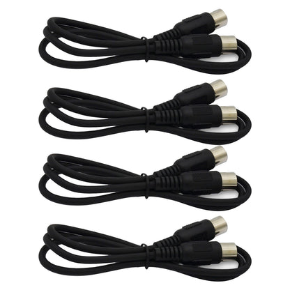 Stable Connection 4pcs MIDI 5-pin Male to Male Connecting Wire Plastic Shell