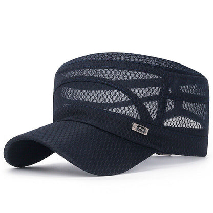 Trucker Hat Mesh Baseball Snapback Cap Adjustable Flat Visor Plain Hip Hop Mens