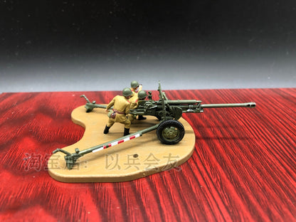 1: 72 Soviet World War II ZIS-3 Anti-tank gun +3 Artillery Soldier Model