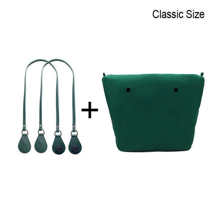 1set Canvas Lining Insert Inner Pocket 85cm Long Handles Microfiber Leather Bag