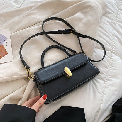 Small Top Handle Crossbody Bags Women Winter PU Leather Handbag Bag
