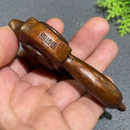 Retro Alloy Dharma Axe Figurine Antique Style Pendant Home Tea Table Decor