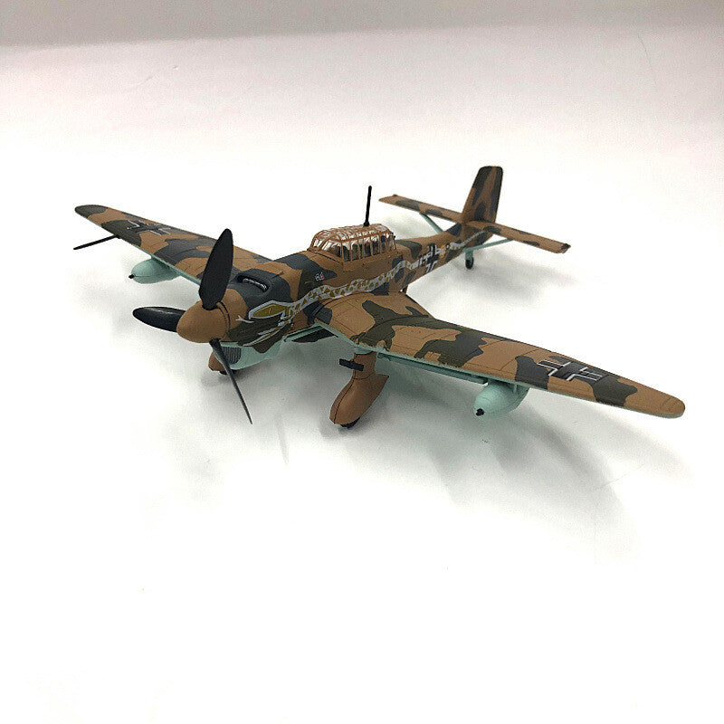 1/72 WWII German Air Force Stuka Ju-87 Bomber Model Military Fighter Ornaments B