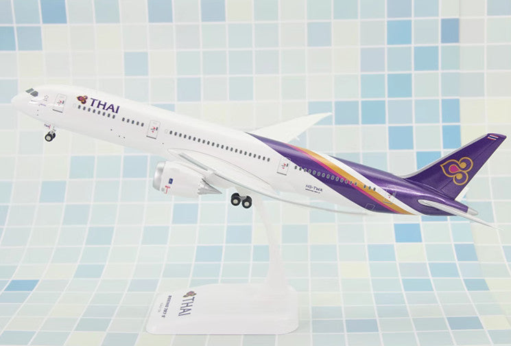 32CM 1:200 Risesoon Thai Boeing 787-9 Passenger Airplane ABS Plastic Plane Model