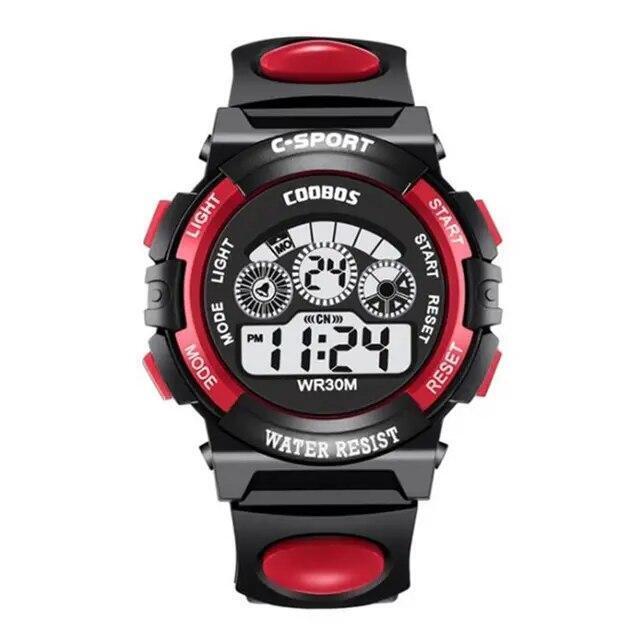 Waterproof Kids Digital Electronic Watch Children Boys Girls Sports LED Watches