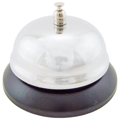 Classic Metal Service Bell - Call Bell with Black Plastic Base
