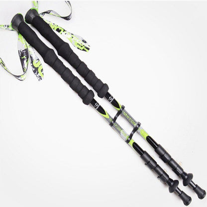 1pc/pair Carbon Fiber Nordic Walking Cane Trekking Pole Telescopic Sticks Green