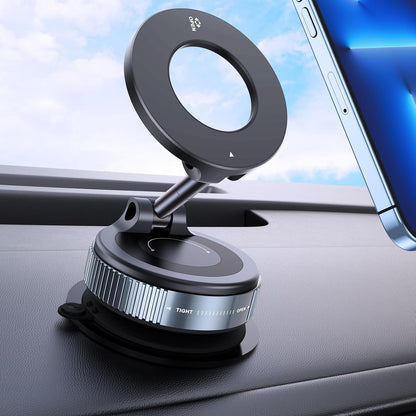Upgraded Vacuum Magnetic Car Phone Holder, 360° Rotation Suction Phone Mount, Fo