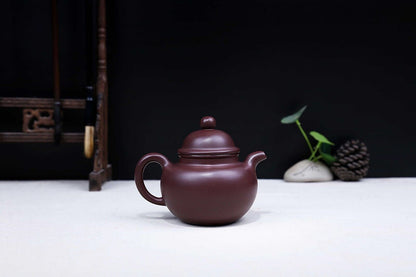 240cc chinese Yixing Handmade Zisha Purple clay Teapot Duo Qiu Hu Tea Pot