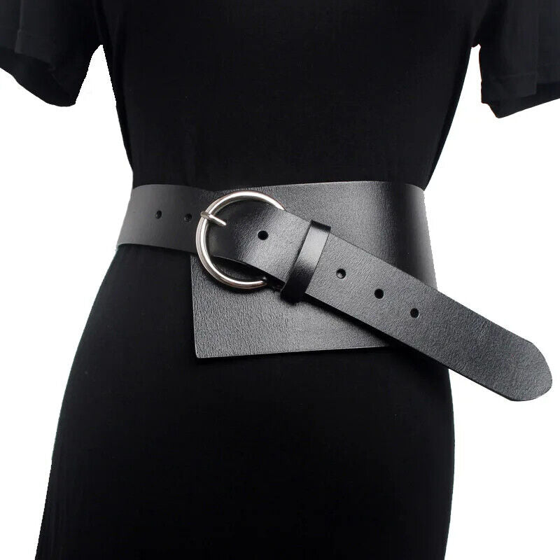 Women Wide Belt Genuine Leather Fashion Luxury Waistband Corset Dress Cummerbund