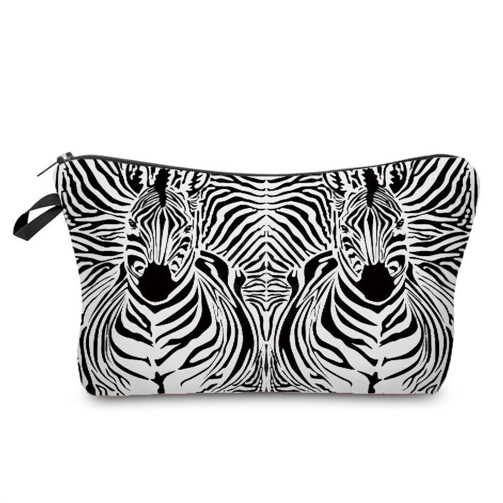 Personalized Pretty Makeup Bag Leopard Print Cosmetic Bags Multifunction Travel