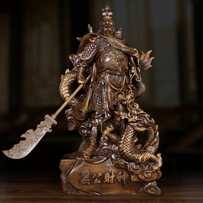 Feng Shui 18.5"Tall LARGE Chinese Guan Yu Statue GuanGong Guanyunchang Warlord