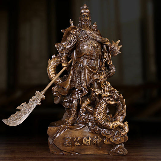 Feng Shui 18.5"Tall LARGE Chinese Guan Yu Statue GuanGong Guanyunchang Warlord