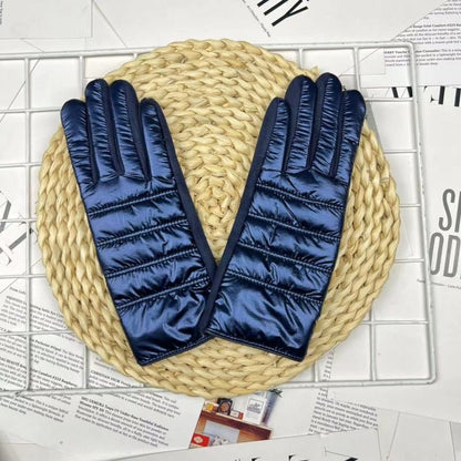 Women Winter Gloves Fleece Cloth Suede Waterproof Keep Warm Touch Screen Mittens