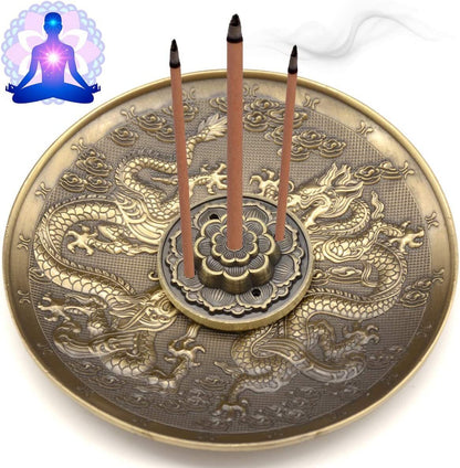 4"Incense Stick Holder Brass Incense Burner with Ash Catcher for Meditation Yoga