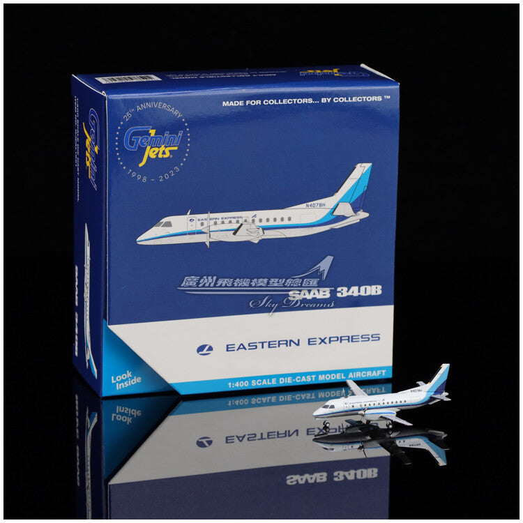 1:400 GeminiJets EASTERN EXPRESS Saab 340 Airplane Diecast Plane Aircraft Model