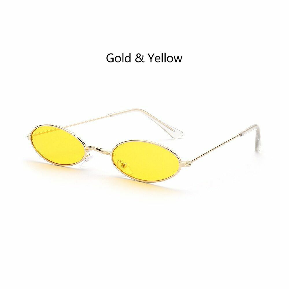 Oval Sunglasses 1pc Design Retro Small Vintage Shades Anti-blue Light Eyeglasses