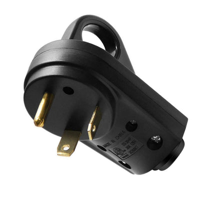 30A RV Replacement Male Plug with Strain Relief & Easy Unplug Handle for Camper