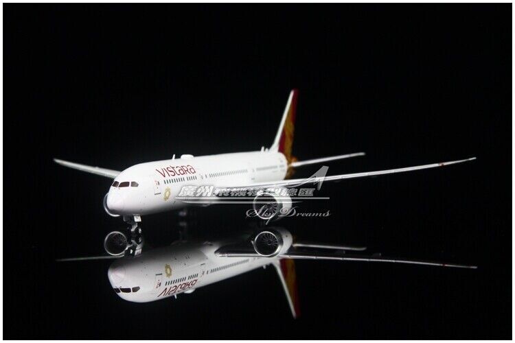 1:400 JC Wings Vistara BOEING 787-9 Passenger Airplane Diecast Aircraft Model