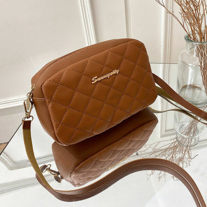 Messenger Bag Women Lingge Embroidery Female Shoulder Bag Ladies Crossbody Bags