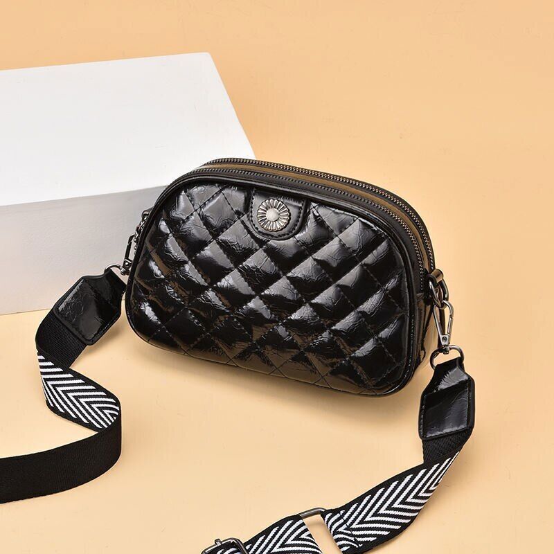 PU Leather Women Bags Handbags Women Bags Wide Strap Ladies Shoulder Bag