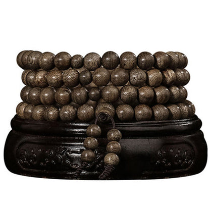 Bracelet/Necklace Vietnam Agarwood Mala Buddhism 108 Meditation 8mm
